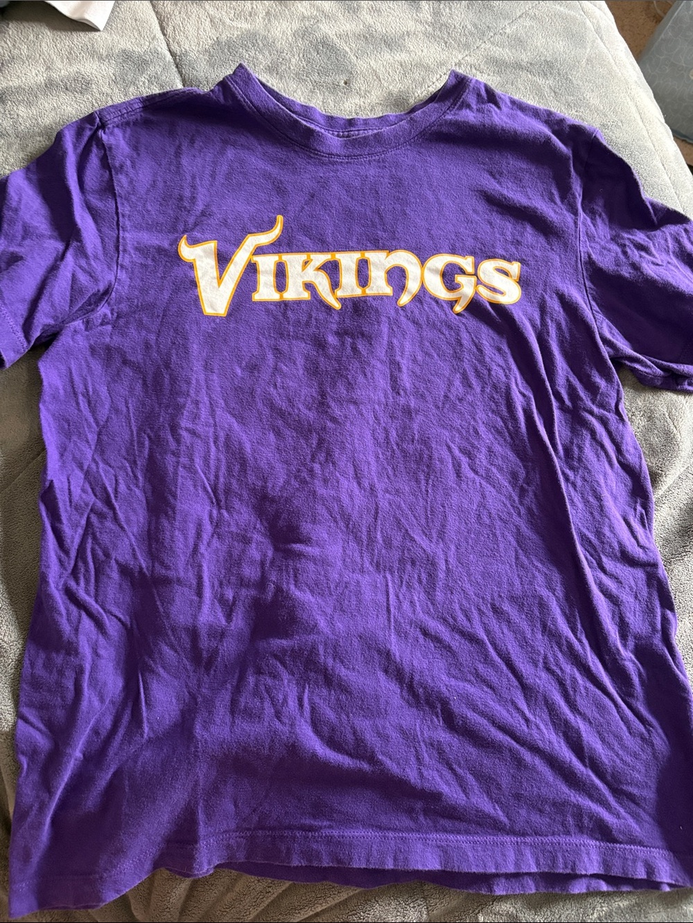 Nike Purple Vikings T‑Shirt with Gold Logo